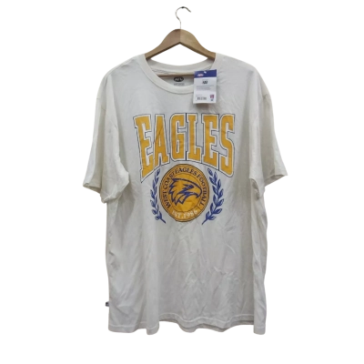 AFL Mens Size XXL Short Sleeve Shirt Cream (6)