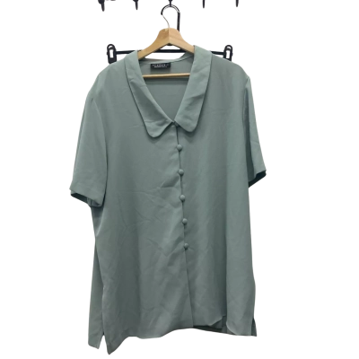 Elizabeth Vintage Womens  Size 16 Top Teal 