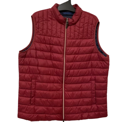 Hackett London Mens  Size XXL Front Zipper / Puffer / Vest Maroon 