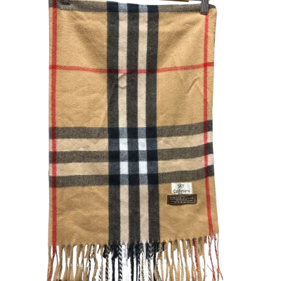 SKY Cashmere Virgin Wool Womens  Scarf Classic High End Checked / Gingham 