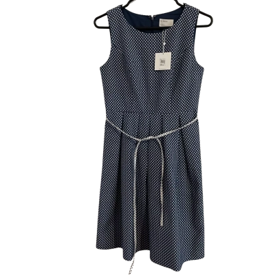 Karen Walker Womens  Size 8 Sleeveless Dress Chambray Blue / White Spots