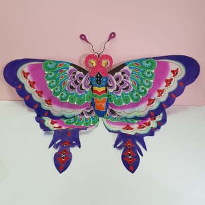 Vintage Chinese Hand Painted Butterfly Kite