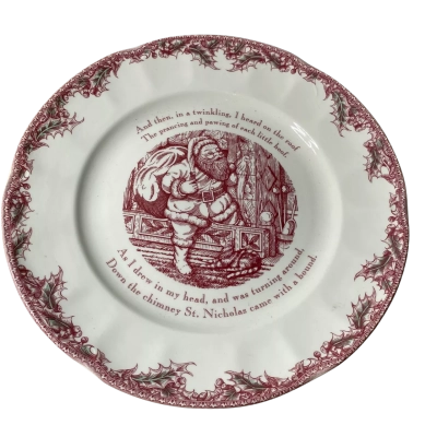 Johnson Beos "Twas the Night" Christmas Plate