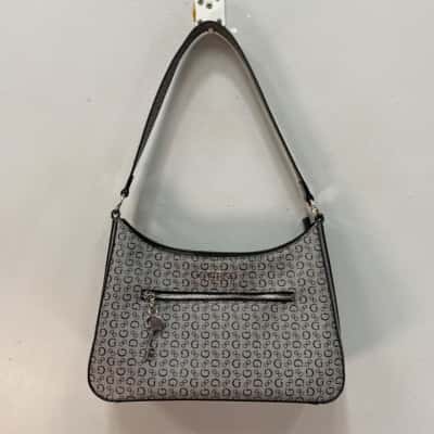 Guess Womens Medium Logo printed Shoulder Bag Blue / Grey 
