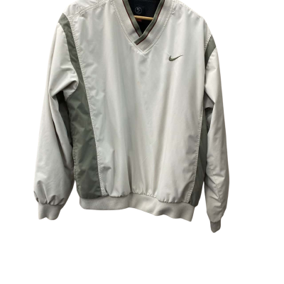 Nike Mens  Size M lined long sleeve Golf Jersey Grey 