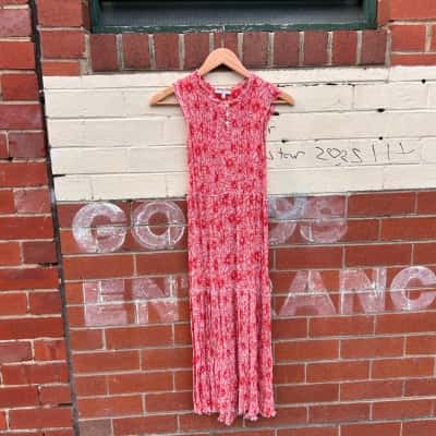 Anna Thomas Size 10 Sleeveless Red Dress 