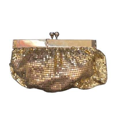  Womens Medium Mesh Purse Gold 