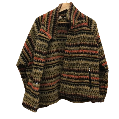 Ghanda Womens  Size M Jacket Black  / Green / Orange 