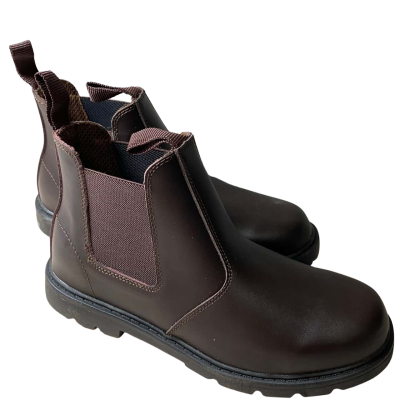 Workzone Brown Twin Gusset Work Boots Size 8