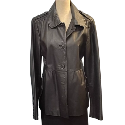 Target Womens Size 14 Leather Jacket Black