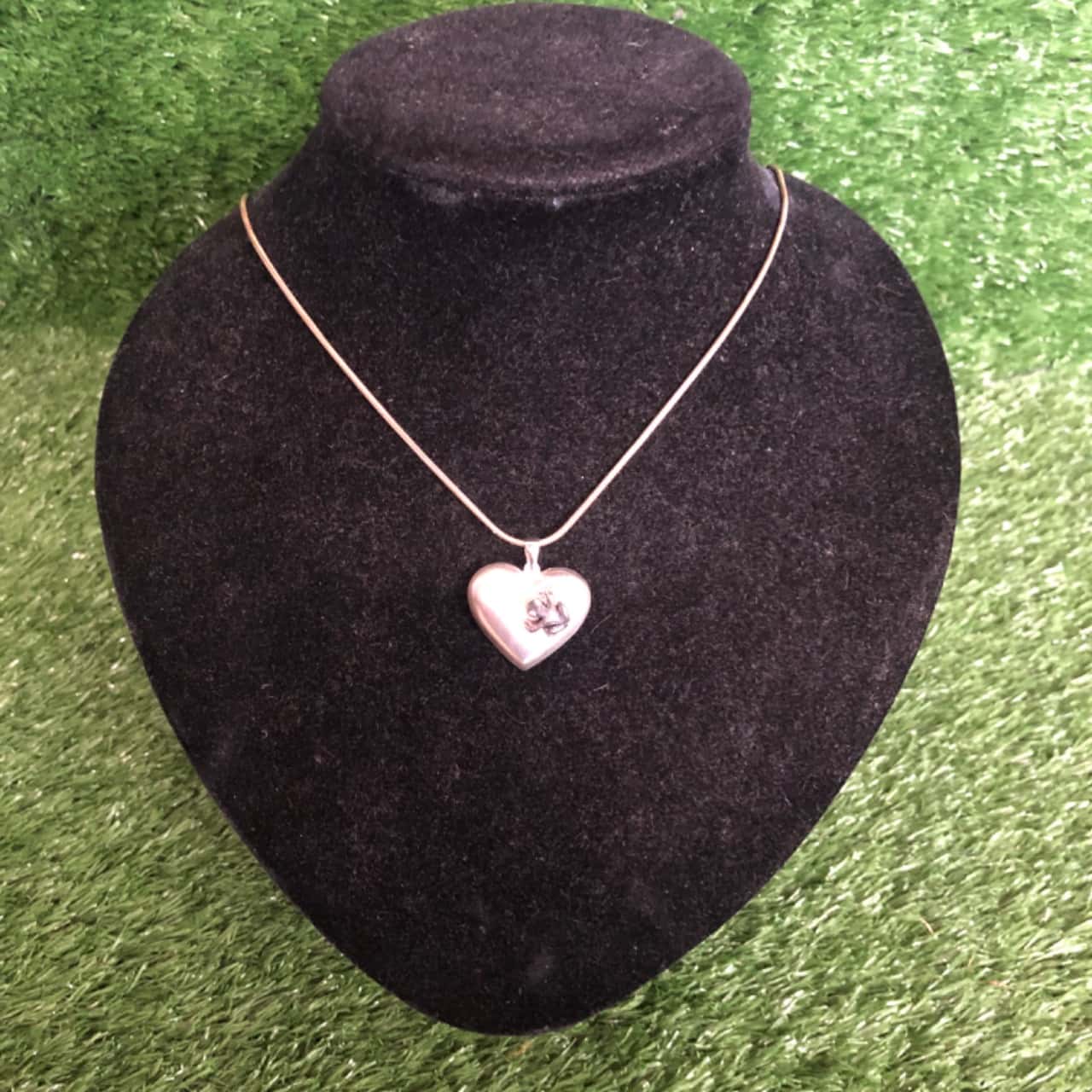 Silver Heart Pendant With Frog Necklace (s) - Used Very Good | Salvos ...