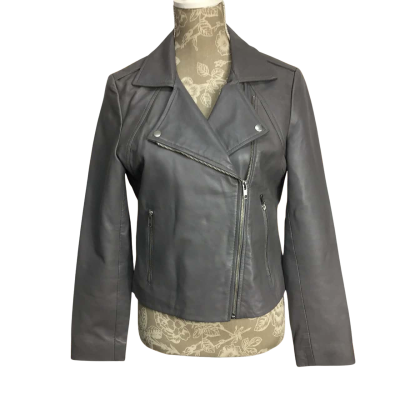 Piper Womens  Size S 100% Lamb Leather Biker Style Crop Jacket