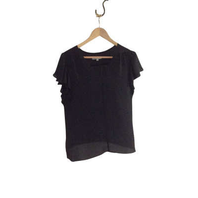 Veronika Maine Women's  Size 12 Short Sleeve Top Black  