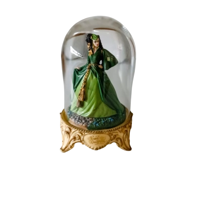 Gone With the Wind "Scarlette Deception" Figurine W/Glass Dome 5.5" Tall