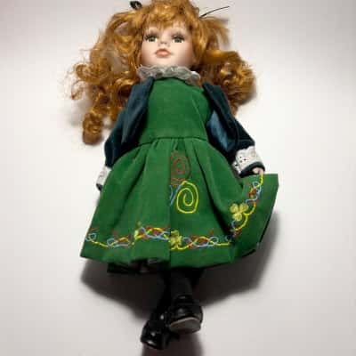 Irish Dancer Porcelain Doll on a Stand