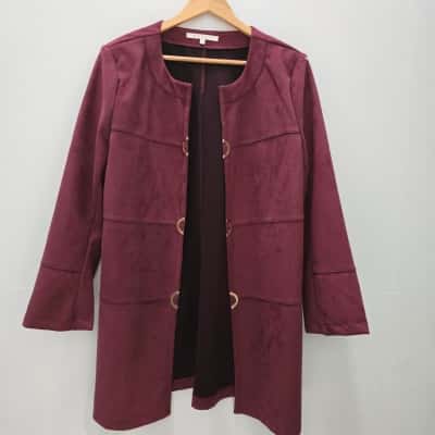 Noni B Womens  Size 14 Blazer Maroon 