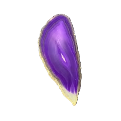 Purple agate slice