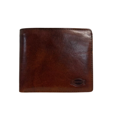Oroton Brown Leather Aniline Cowhide Leather Wallet