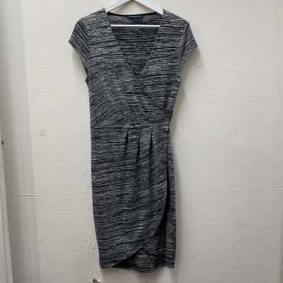 French Connection Womens Size 12 Wrap Dress Striped 