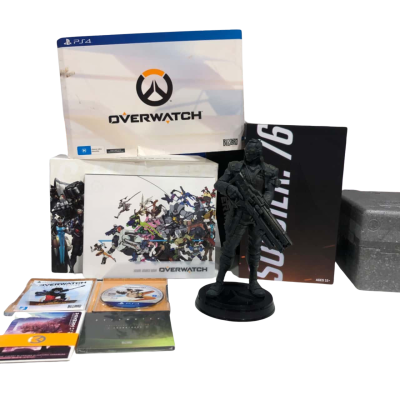 Overwatch Origins Edition PS4 Game Collector Box (Includes PS4 Game, Soundtrack, Figure) 