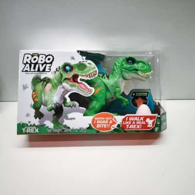 Zuru Robo Alive Attacking T-Rex Green Robotic Dinosaur Toy Boxed Glow Slime
