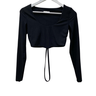 Kookai Womens  Size 0 Cropped Top Black  