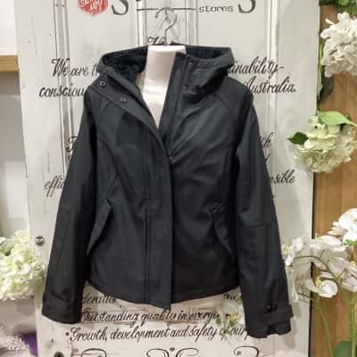 Calvin Klein Brand! AS NEW! THE PERFECT TRENDY  EVERYDAY WINTER WARMER! SOFT LINED HOODED FRONT ZIPPER JACKET! Womens  Size S Hooded Jacket / Performance Jacket Black  