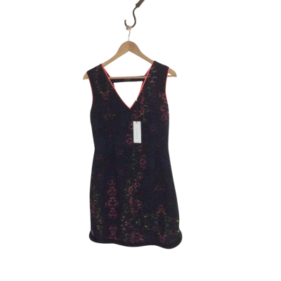 Sandro Women's Size 3 Sleeveless Dress  Animal print / Multicoloured 