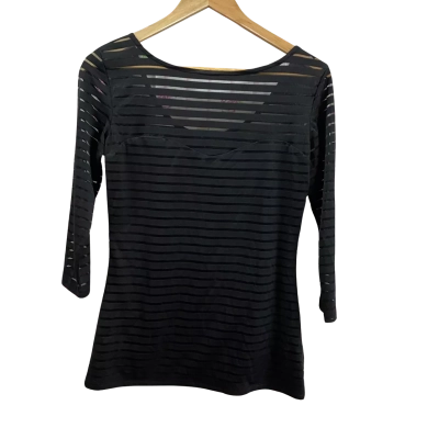 Guess Womens  Size L Sheer Long Sleeve Top 