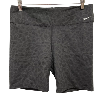 Nike Black Glitter Leopard Print Stretch Shorts Size XL