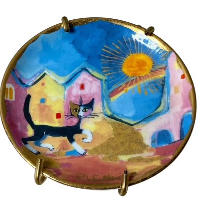 Goebel Wachtmeister Whimsical Cat Mini Plate