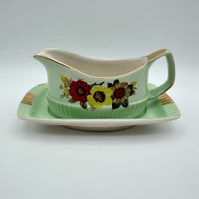 Vintage Royal Winton Gravy Boat & Saucer