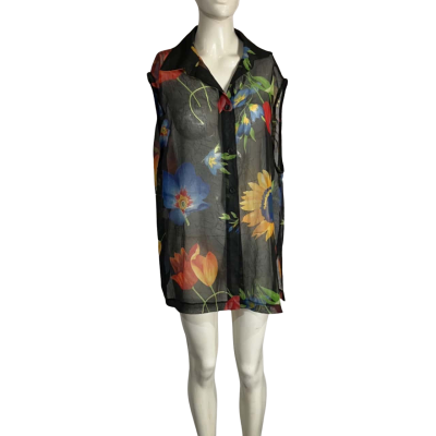  Trudie Fischer Womens  Size S floral Shirt
