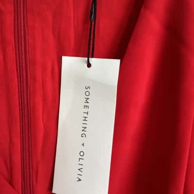Something 4 Olivia Womens  Size 16 Cape Dress Red 