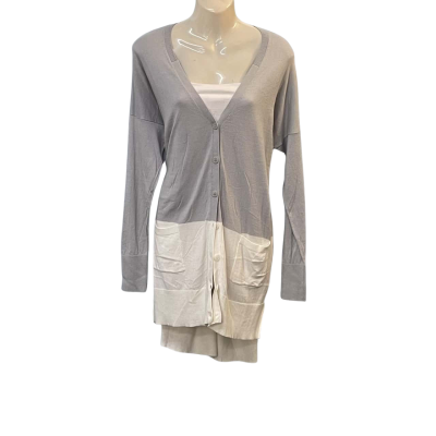 Witchery Womens  Size M Button-down Cardigan / Cardigan Grey / White 