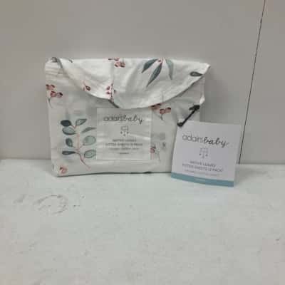 Adairs Baby Native Leaves Fitted Sheets 2PK