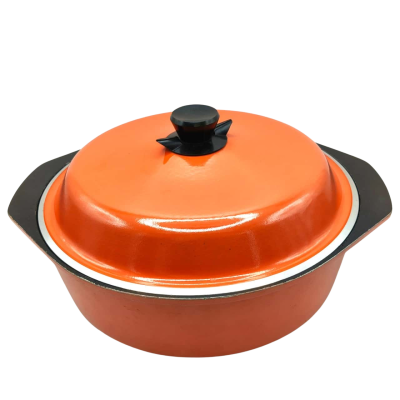 Vintage Orange Bessemer Margaret Fulton Cookware Casserole Pot 32cm Internal Diameter x 10cm Height Without Lid  (brica cubes)