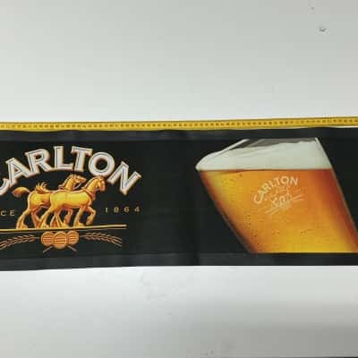 Carlton Draught black and gold Bar Mat