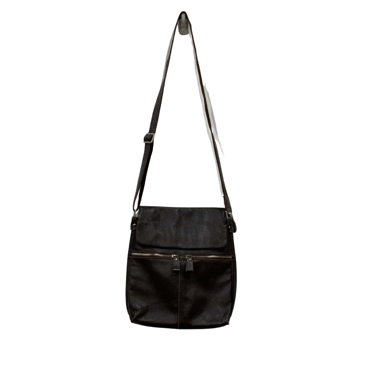 Unisex Cross Body Bag Brown