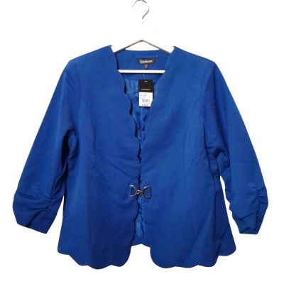Kaleidoscope Women's Size 14 Blue Scallop Jacket