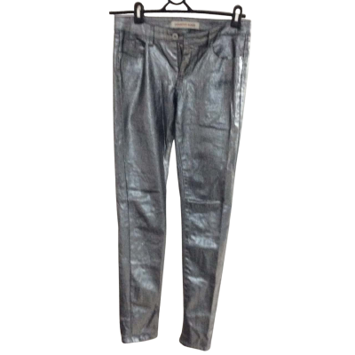 Country Road Womens  Size 4 Slim Fit Pants Navy Blue / Silver 