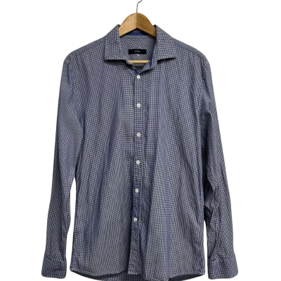 Saba Mens Size M Blue Button Up Shirt 