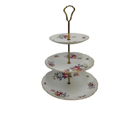 Vintage Old Foley Fine Bone China 3-tier Cake Stand