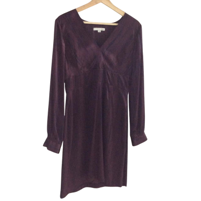 Saba Womens  Size 10 Long Sleeve Dress Black  / Maroon 