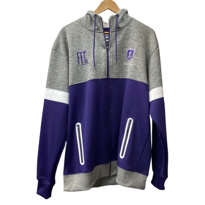 AFL Mens Fremantle Size XL Hoodie Grey / Purple / White 