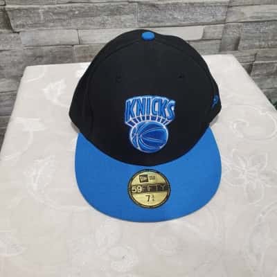  Mens basketball cap  Size 7 3/4  Cap Black  / Blue / White 