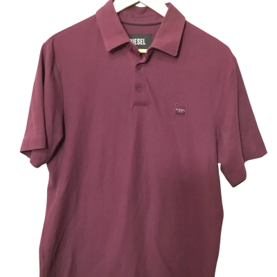 Diesel Mens  Size L Polo Shirt Purple 