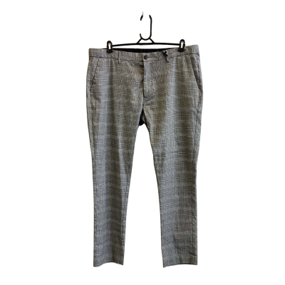 BNWT Tarocash Men's Size 40 Amon Slim Check Pant Mid Grey 