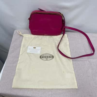 Fossil Women's Cow Hide Leather Cross Body Bag Pink  