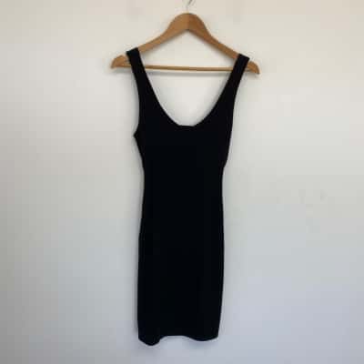 Velvet By Graham & Spencer Black Sleeveless Open Back Mini Dress Size 8 